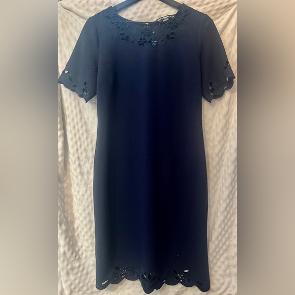 Karl Lagerfeld Dresses & Skirts - EUC 💕💕 Karl Lagerfeld MIDI Dress Navy Size 4 EUC